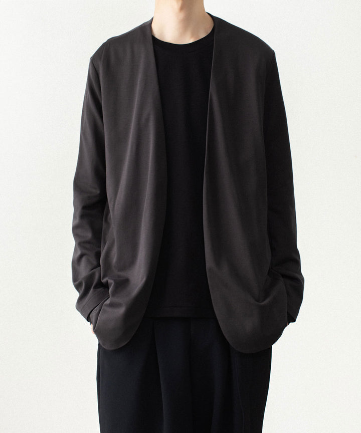 ATTACHMENT アタッチメントのCOTTON DOUBLE FACE COLLARLESS CARDIGAN - D.GRAYの公式通販サイトsession福岡セレクトショップ