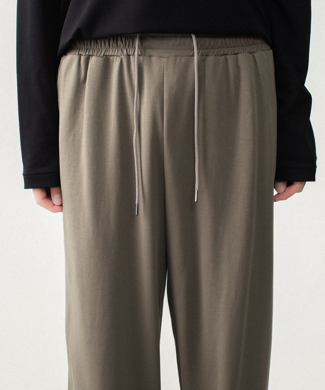 ATTACHMENT アタッチメントのCOTTON DOUBLE FACE LOUNGE TROUSERS - KHAKI GRAYの公式通販サイトsession福岡セレクトショップ