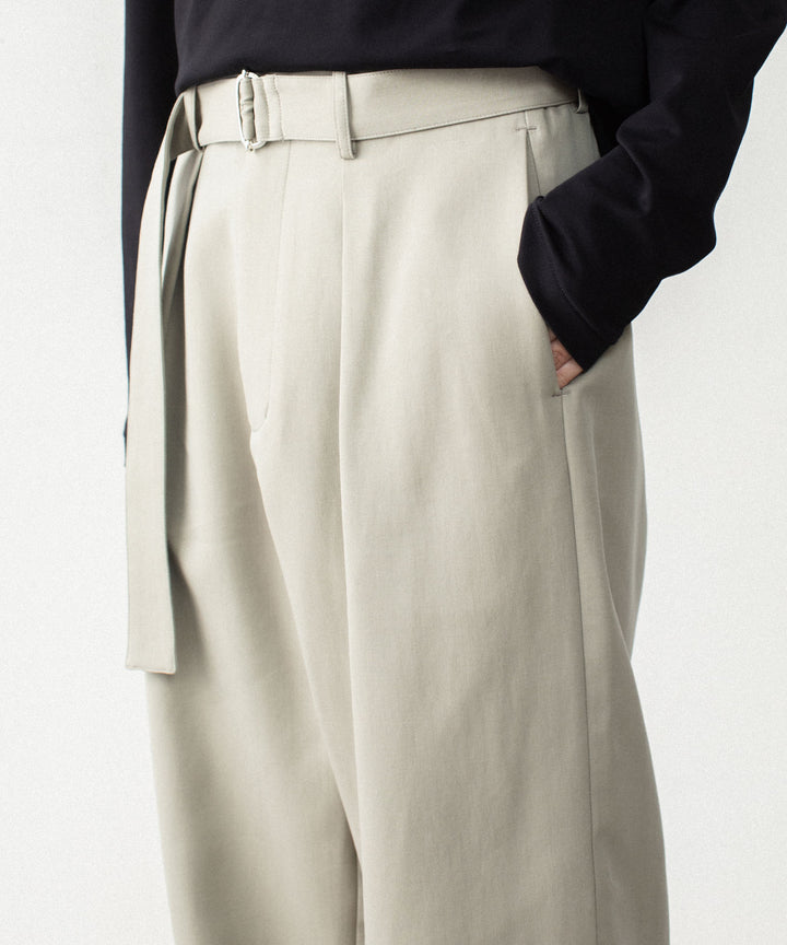 ATTACHMENT アタッチメントのCO/TEN POWDERY DOUBLE CROTH BELTED WIDE TROUSERS - L.KH GRAYの公式通販サイトsession福岡セレクトショップ