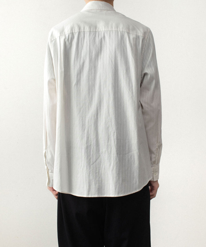 ATTACHMENT アタッチメントのCO SHADOW STRIPE BROAD NARROW TIE L/S SHIRT - OFF WHITEの公式通販サイトsession福岡セレクトショップ