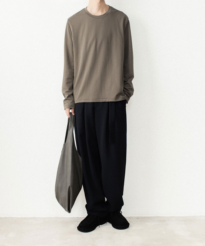 ATTACHMENT アタッチメントのCOTTON DOUBLE FACE SLIM FIT L/S TEE - KHAKI GRAYの公式通販サイトsession福岡セレクトショップ