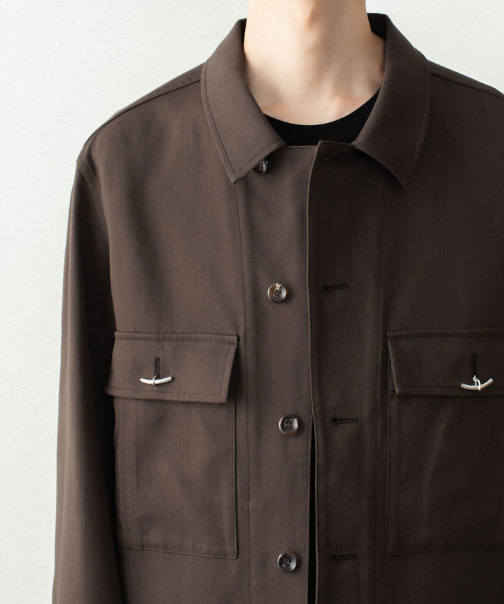 ATTACHMENT アタッチメントのCO/TEN POWDERY DOUBLE CROTH PATCH POCKET SHORT JACKET - D.BROWNの公式通販サイトsession福岡セレクトショップ