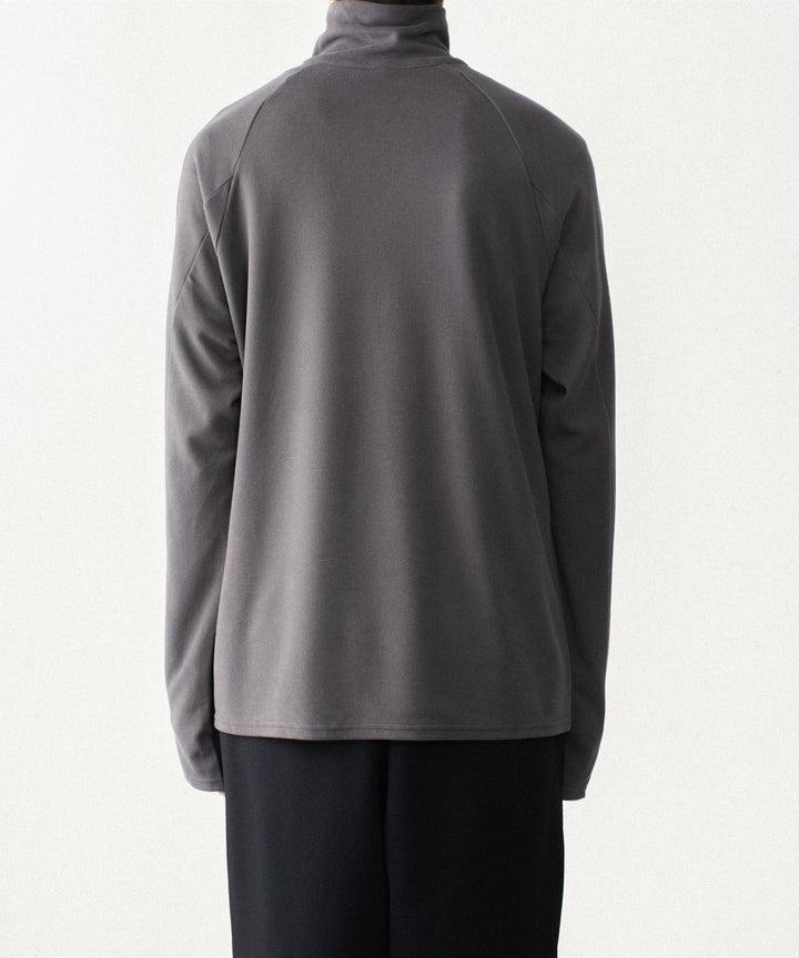 ATTACHMENT アタッチメントのVI/PE SMOOTH ZIP-UP HIGHNECK L/S TEE - D.GRAYの公式通販サイトsession福岡セレクトショップ