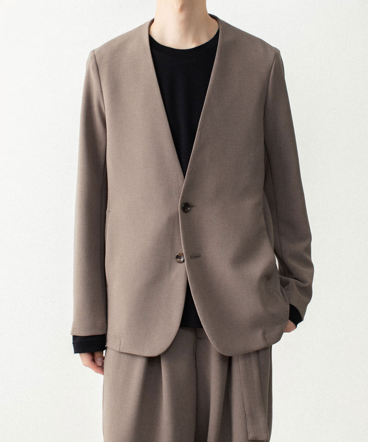 ATTACHMENT アタッチメントのPE STRETCH DOUBLE CLOTH COLLARLESS JACKET - D.BROWNの公式通販サイトsession福岡セレクトショップ