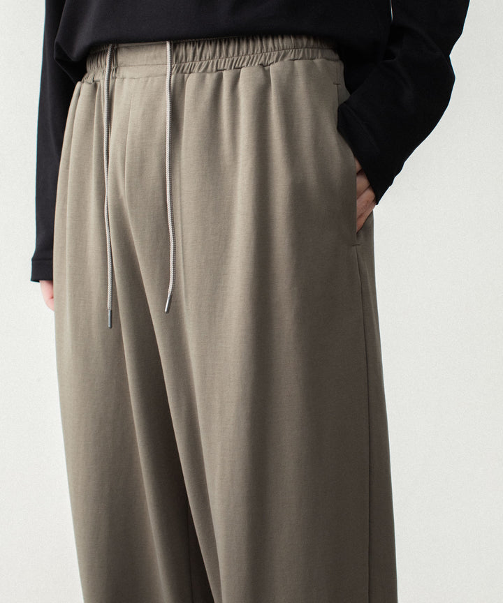 ATTACHMENT アタッチメントのCOTTON DOUBLE FACE LOUNGE TROUSERS - KHAKI GRAYの公式通販サイトsession福岡セレクトショップ