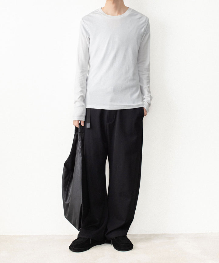 ATTACHMENT アタッチメントのBRUSHED YARN SMOOTH SLIM FIT L/S TEE - WHITEの公式通販サイトsession福岡セレクトショップ