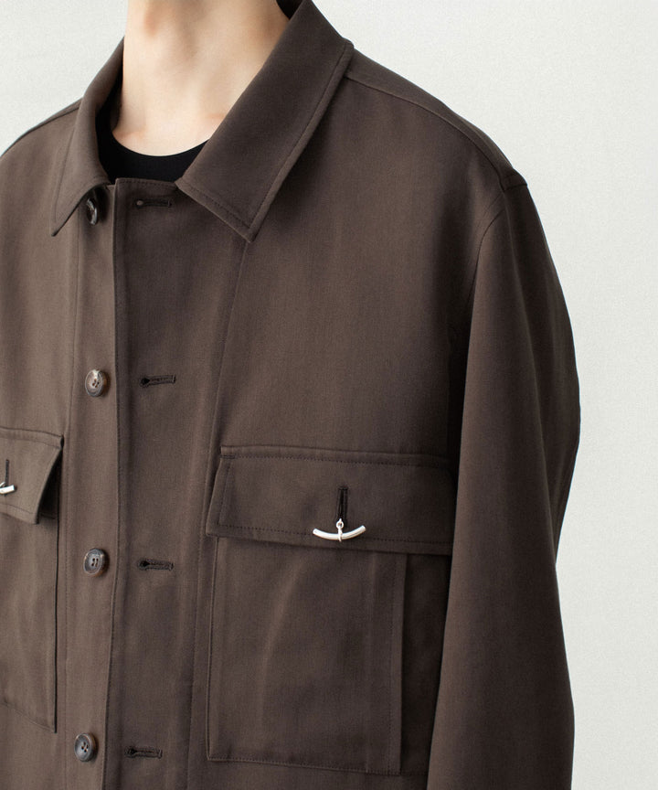 ATTACHMENT アタッチメントのCO/TEN POWDERY DOUBLE CROTH PATCH POCKET SHORT JACKET - D.BROWNの公式通販サイトsession福岡セレクトショップ