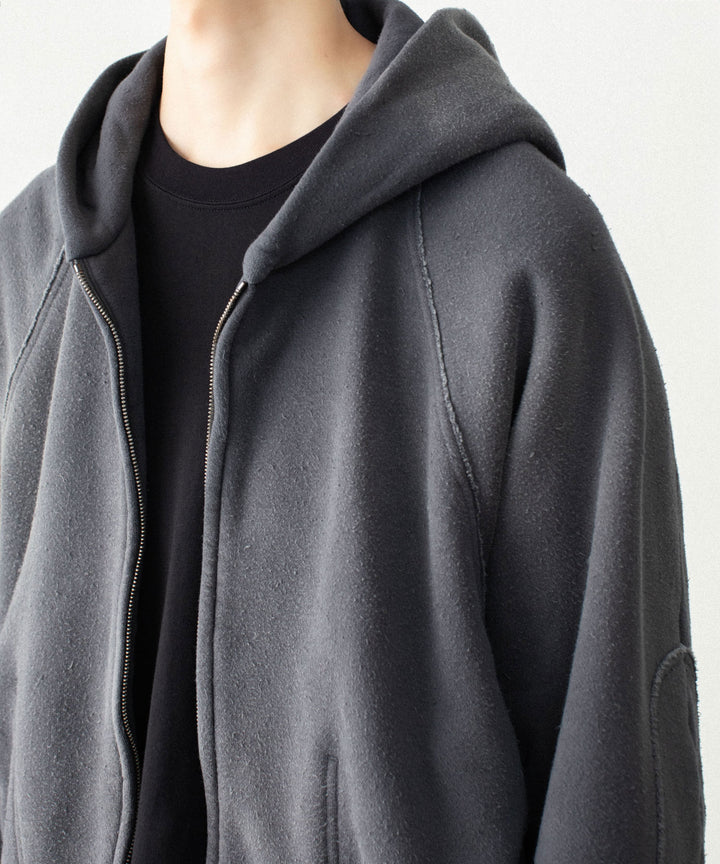 VEIN ヴェインのBRUSHED TERRY ZIP-UP HOODIE - KHAKI GRAYの公式通販サイトsession福岡セレクトショップ
