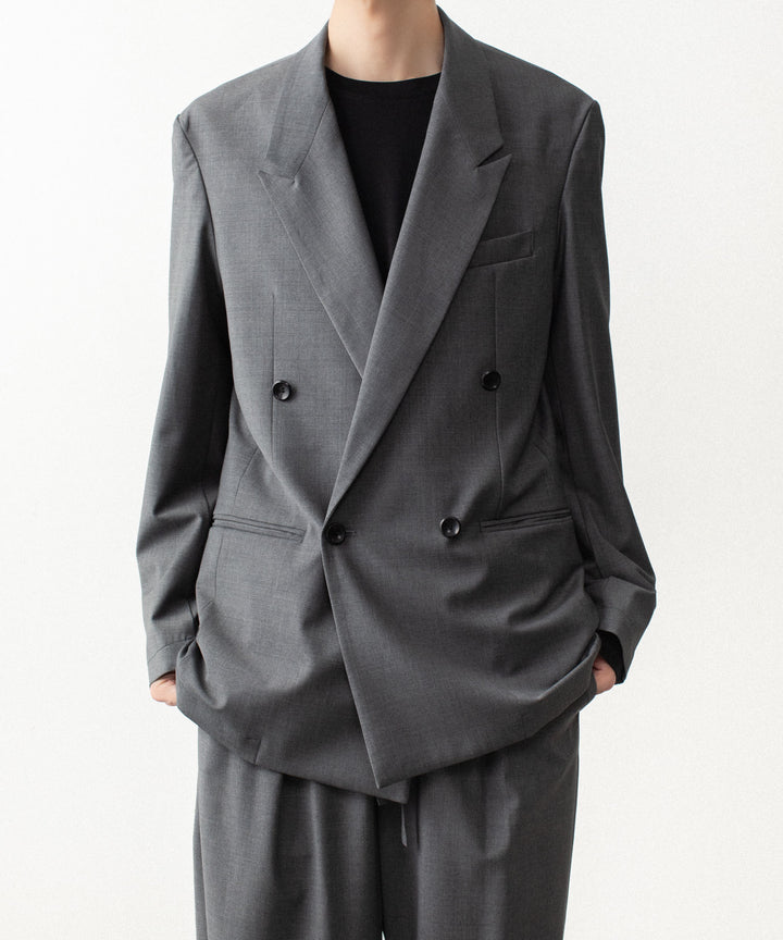 ATTACHMENT アタッチメントの2/80 PE/WO STRETCH TRO DOUBLE-BREASTED JACKET - X.GRAYの公式通販サイトsession福岡セレクトショップ