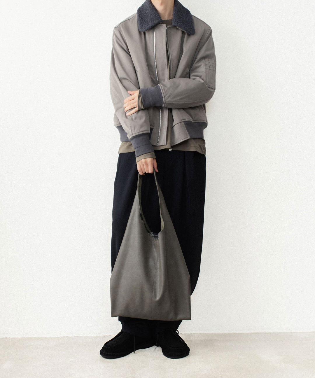 ATTACHMENT アタッチメントのCOTTON DOUBLE FACE SLIM FIT L/S TEE - KHAKI GRAYの公式通販サイトsession福岡セレクトショップ