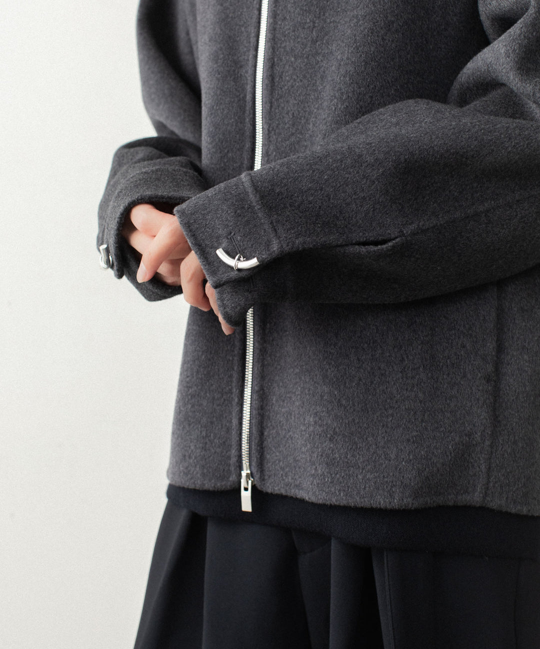 ATTACHMENT アタッチメントのWO/CA DOUBLE FACE BEAVER STAND COLLAR JACKET - GRAYの公式通販サイトsession福岡セレクトショップ