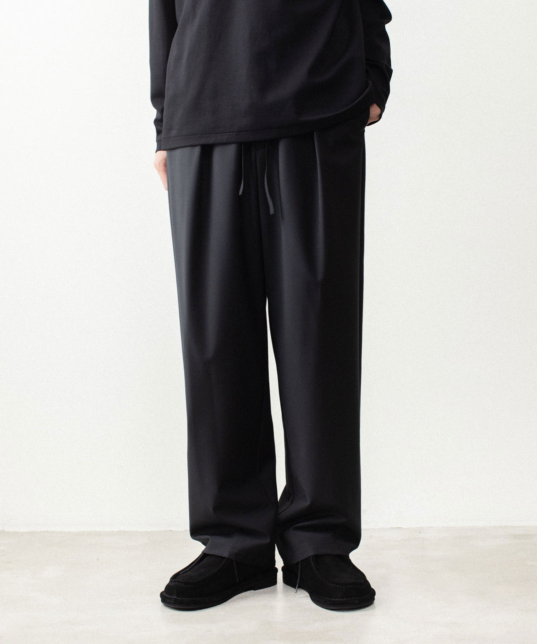 ATTACHMENT アタッチメントの2/80 PE/WO STRETCH TRO EASY TROUSERS - BLACKの公式通販サイトsession福岡セレクトショップ