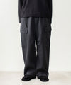 【 ATTACHMENT 】CO/TEN POWDERY DOUBLE CROTH EASY CARGO TROUSERS - BLACK