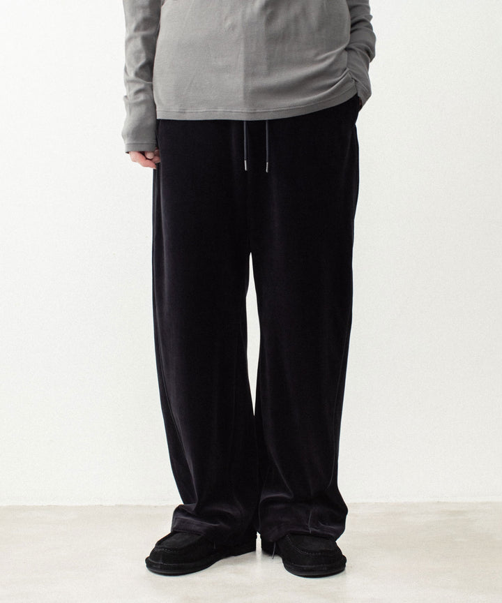 ATTACHMENT アタッチメントの80/2 ORGANIC VELOR BALLOON WIDE TRACK TROUSERS - BLACKの公式通販サイトsession福岡セレクトショップ