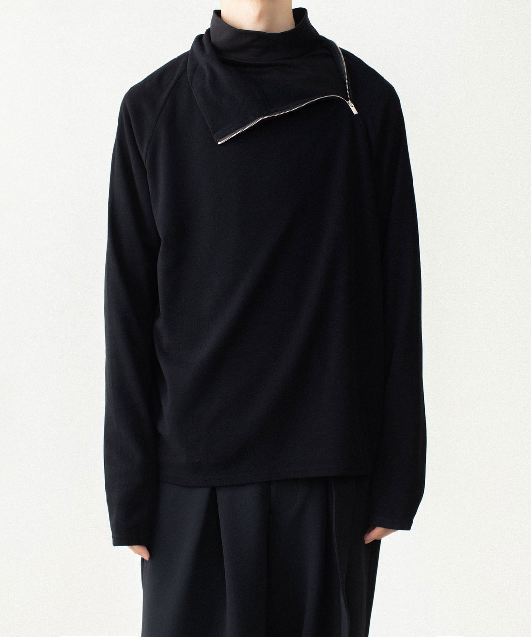 ATTACHMENT アタッチメントのVI/PE SMOOTH ZIP-UP HIGHNECK L/S TEE - BLACKの公式通販サイトsession福岡セレクトショップ
