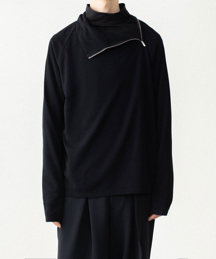 ATTACHMENT アタッチメントのVI/PE SMOOTH ZIP-UP HIGHNECK L/S TEE - BLACKの公式通販サイトsession福岡セレクトショップ