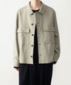 【 ATTACHMENT 】CO/TEN POWDERY DOUBLE CROTH PATCH POCKET SHORT JACKET - L.KH GRAY