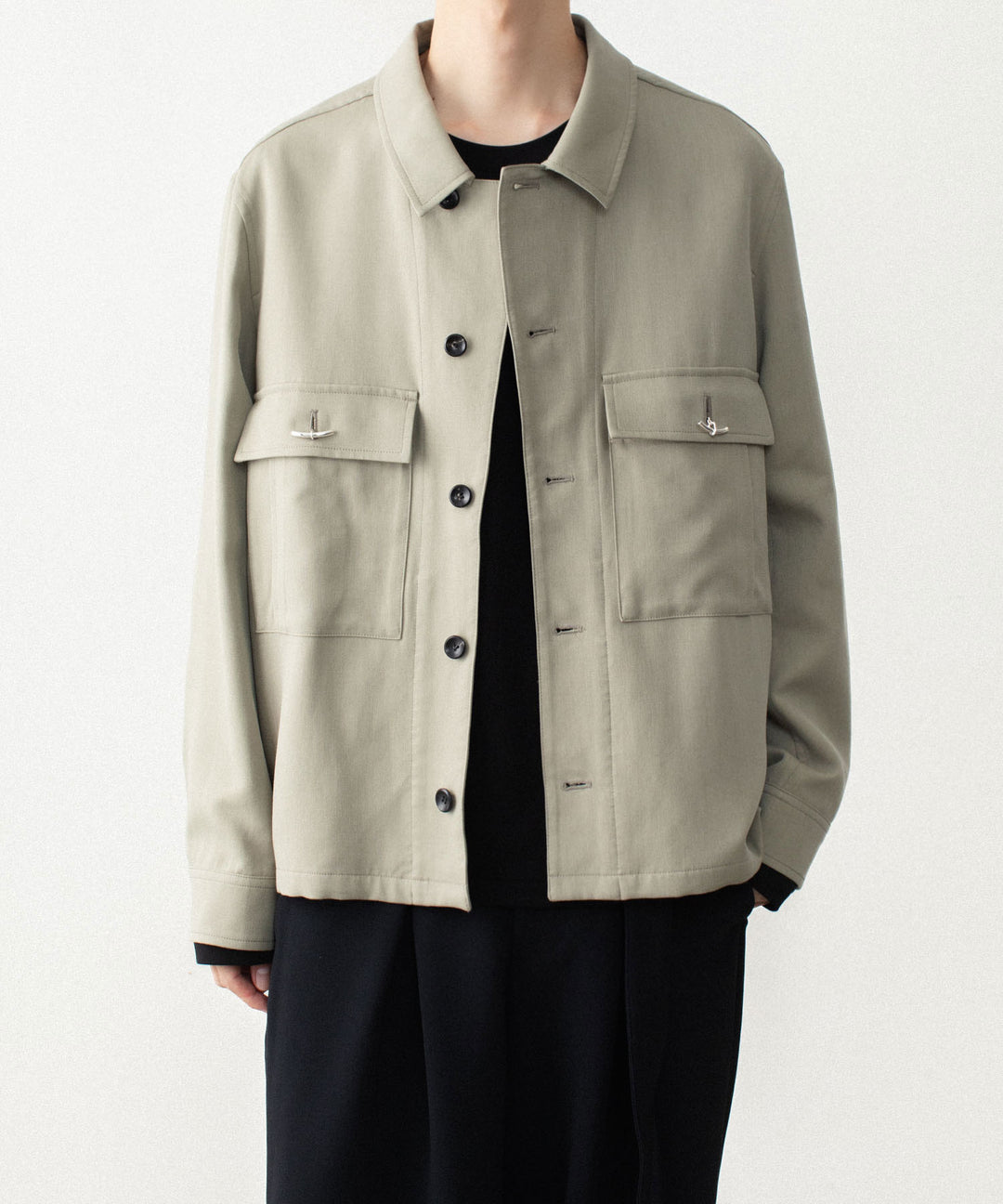ATTACHMENT アタッチメントのCO/TEN POWDERY DOUBLE CROTH PATCH POCKET SHORT JACKET - L.KH GRAYの公式通販サイトsession福岡セレクトショップ