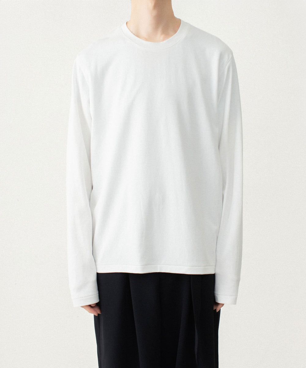ATTACHMENT アタッチメントのCOTTON DOUBLE FACE SLIM FIT L/S TEE - WHITEの公式通販サイトsession福岡セレクトショップ
