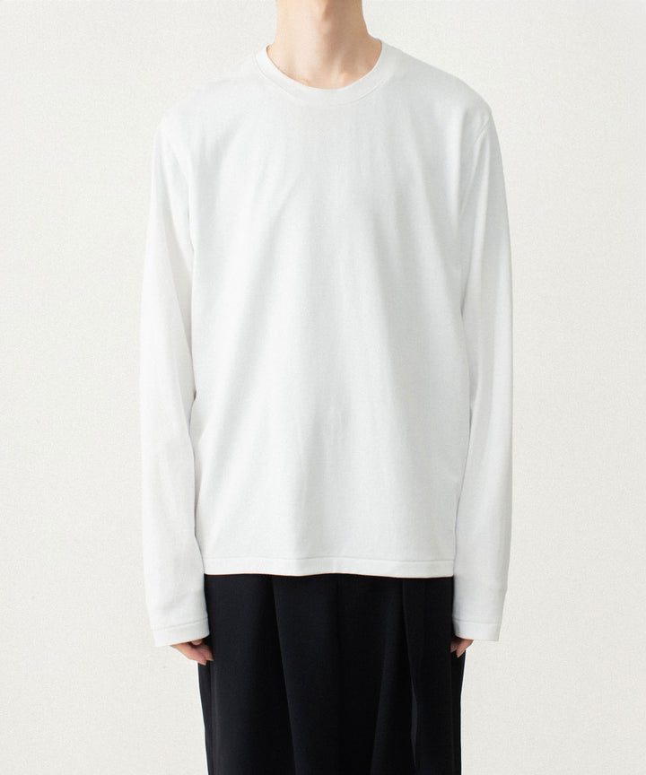 ATTACHMENT アタッチメントのCOTTON DOUBLE FACE SLIM FIT L/S TEE - WHITEの公式通販サイトsession福岡セレクトショップ