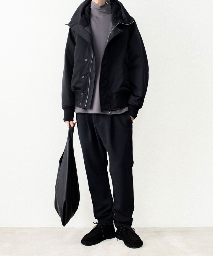 ATTACHMENT アタッチメントのPE STRETCH DOUBLE CLOTH REGULAR FIT 1TUCK TROUSERS - BLACKの公式通販サイトsession福岡セレクトショップ