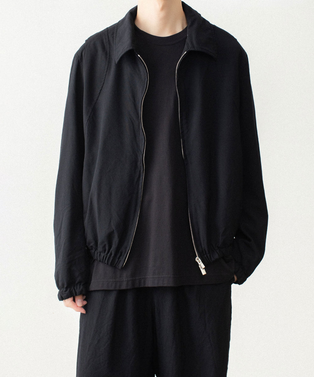 VEIN ヴェインのSHRINK WO CLOTH ZIP-UP JACKET - BLACKの公式通販サイトsession福岡セレクトショップ