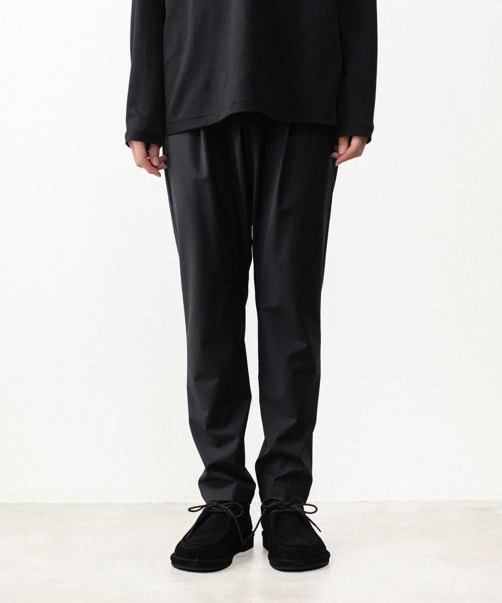 ATTACHMENT アタッチメントの2/80 PE/WO STRETCH TRO REGULAR FIT 1TUCK  TROUSERS - BLACK公式通販サイトsession福岡セレクトショップ