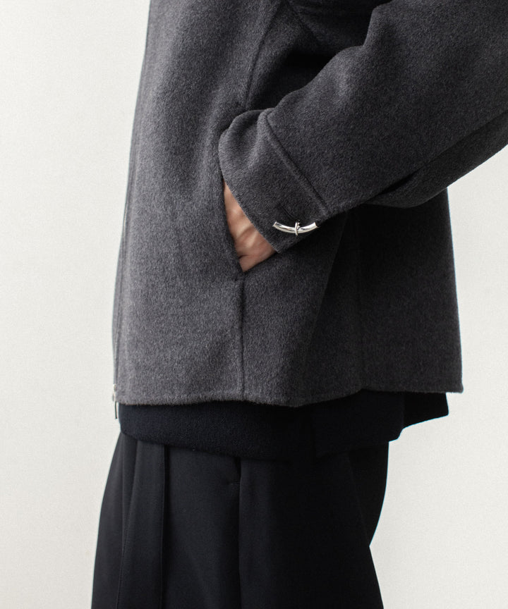 ATTACHMENT アタッチメントのWO/CA DOUBLE FACE BEAVER STAND COLLAR JACKET - GRAYの公式通販サイトsession福岡セレクトショップ