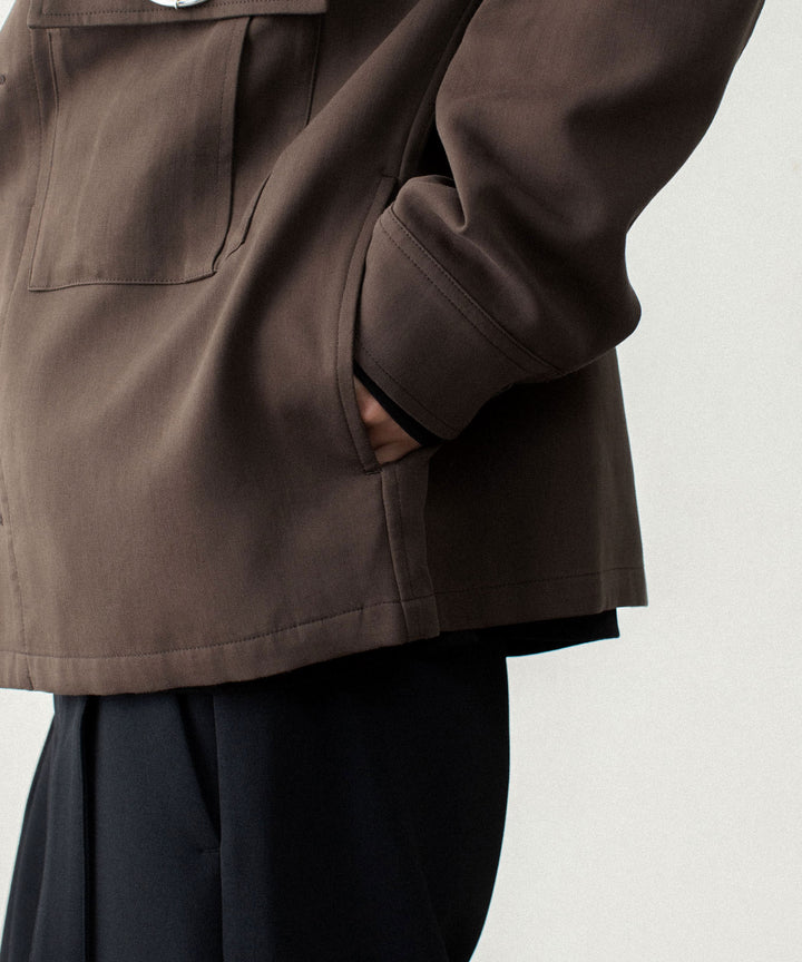 ATTACHMENT アタッチメントのCO/TEN POWDERY DOUBLE CROTH PATCH POCKET SHORT JACKET - D.BROWNの公式通販サイトsession福岡セレクトショップ