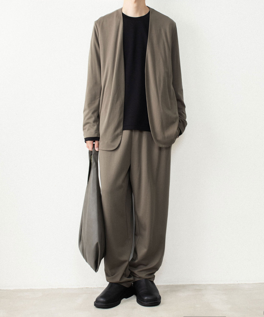 ATTACHMENT アタッチメントのCOTTON DOUBLE FACE LOUNGE TROUSERS - KHAKI GRAYの公式通販サイトsession福岡セレクトショップ