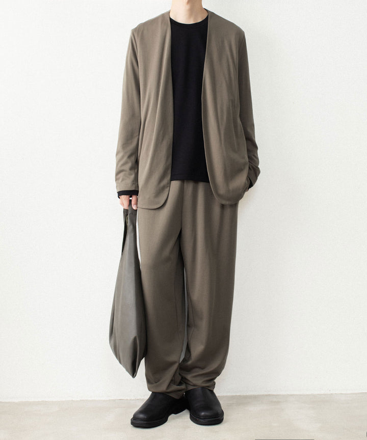 ATTACHMENT アタッチメントのCOTTON DOUBLE FACE LOUNGE TROUSERS - KHAKI GRAYの公式通販サイトsession福岡セレクトショップ