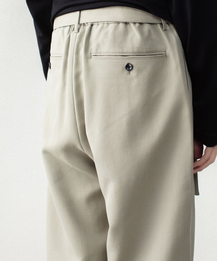 ATTACHMENT アタッチメントのCO/TEN POWDERY DOUBLE CROTH BELTED WIDE TROUSERS - L.KH GRAYの公式通販サイトsession福岡セレクトショップ
