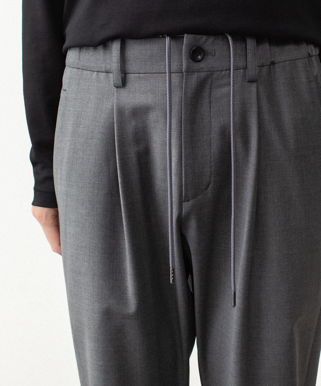ATTACHMENT アタッチメントの2/80 PE/WO STRETCH TRO REGULAR FIT 1TUCK  TROUSERS - X.GRAYの公式通販サイトsession福岡セレクトショップ
