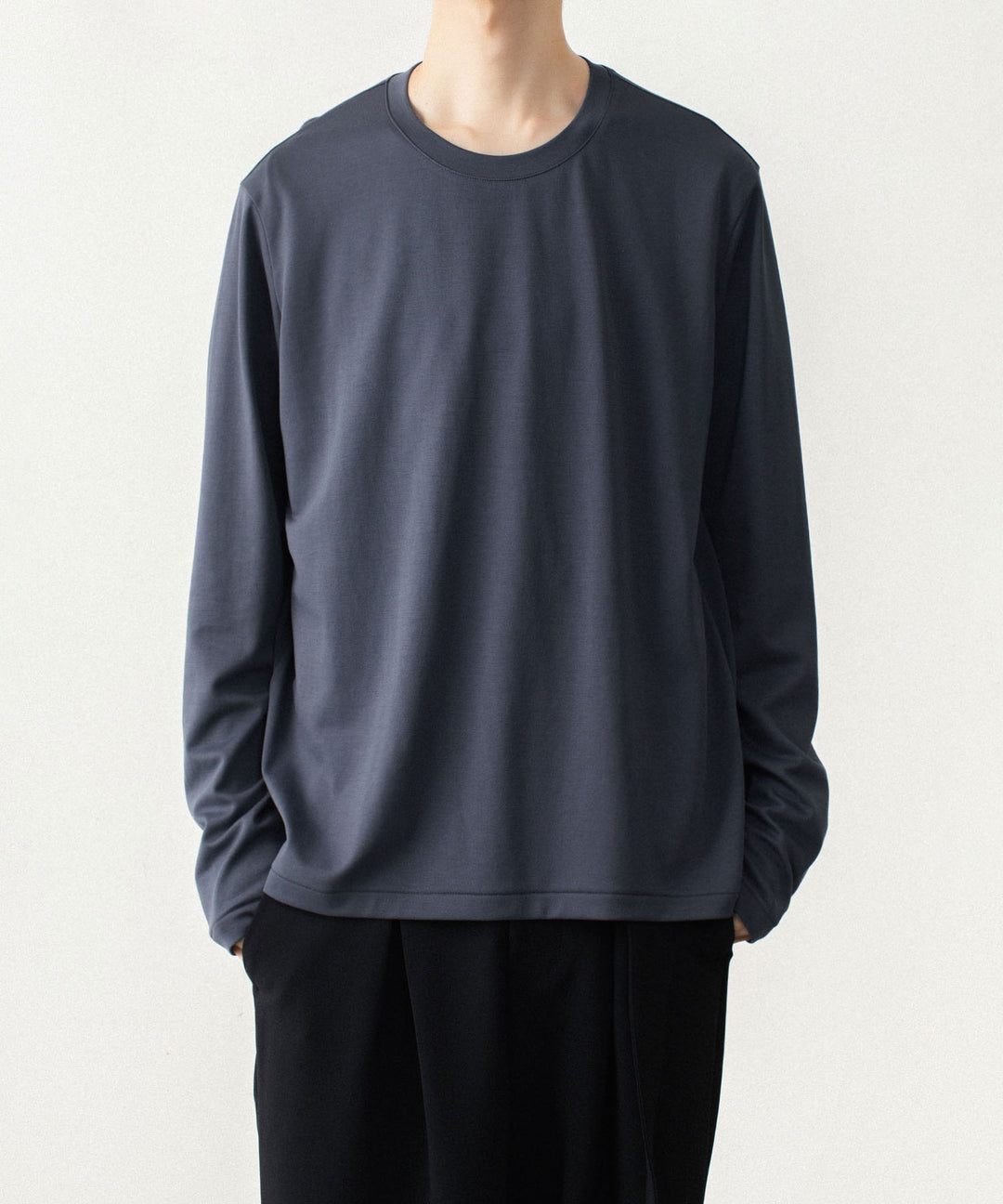 ATTACHMENT アタッチメントのCOTTON DOUBLE FACE SLIM FIT L/S TEE - NAVYの公式通販サイトsession福岡セレクトショップ