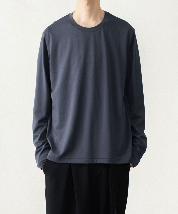 ATTACHMENT アタッチメントのCOTTON DOUBLE FACE SLIM FIT L/S TEE - NAVYの公式通販サイトsession福岡セレクトショップ