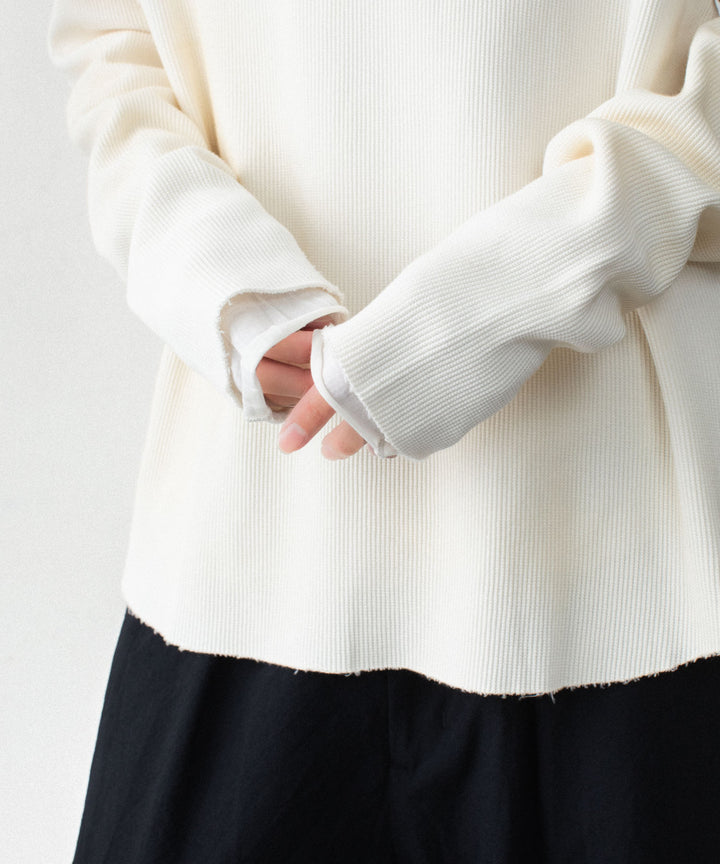 VEIN ヴェインのHIGH GAUGE WAFFLE LAYERED L/S TEE - OFF WHITEの公式通販サイトsession福岡セレクトショップ