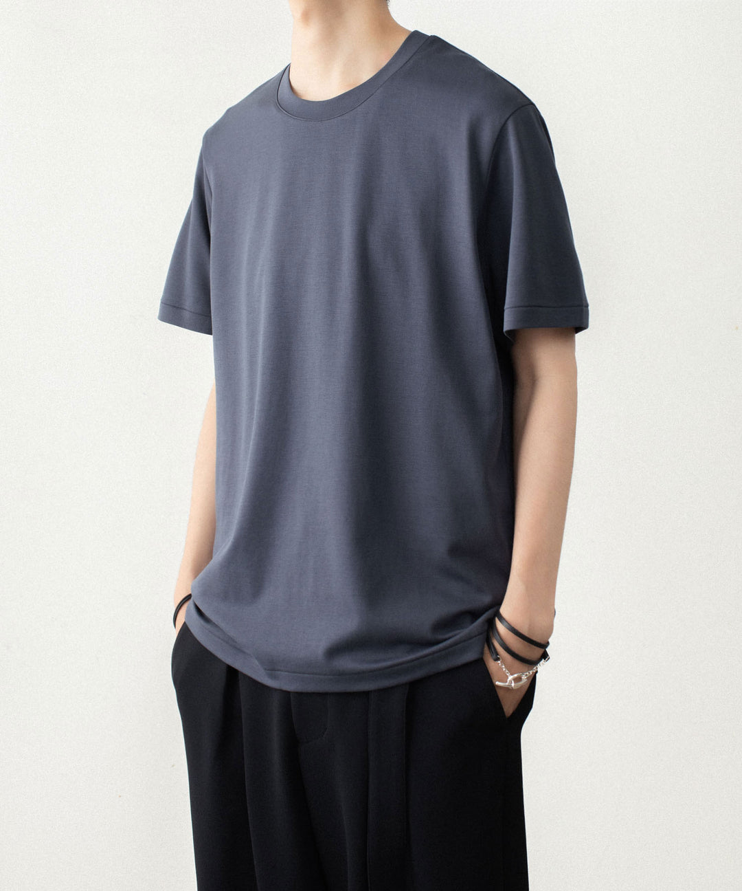 ATTACHMENT アタッチメントのCOTTON DOUBLE FACE SLIM FIT S/S TEE - NAVYの公式通販サイトsession福岡セレクトショップ