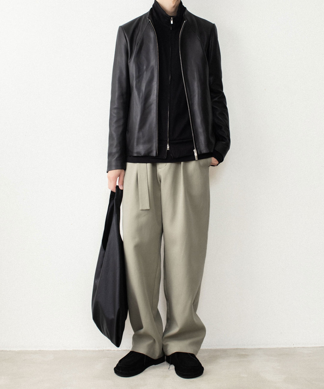 ATTACHMENT アタッチメントのCO/TEN POWDERY DOUBLE CROTH BELTED WIDE TROUSERS - L.KH GRAYの公式通販サイトsession福岡セレクトショップ