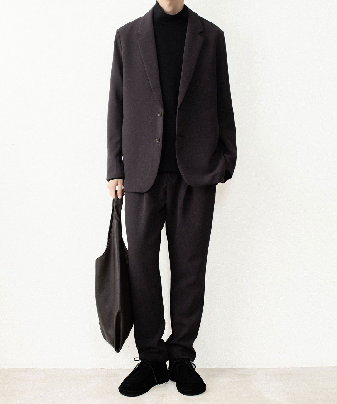 ATTACHMENT アタッチメントのPE STRETCH DOUBLE CLOTH REGULAR FIT 1TUCK TROUSERS - D.KH GRAYの公式通販サイトsession福岡セレクトショップ