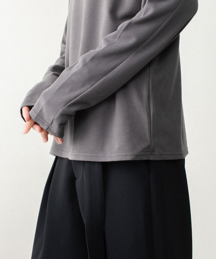 ATTACHMENT アタッチメントのVI/PE SMOOTH ZIP-UP HIGHNECK L/S TEE - D.GRAYの公式通販サイトsession福岡セレクトショップ