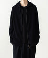 【 ATTACHMENT 】VI/PE SMOOTH ZIP-UP LIGHT HOODIE - BLACK