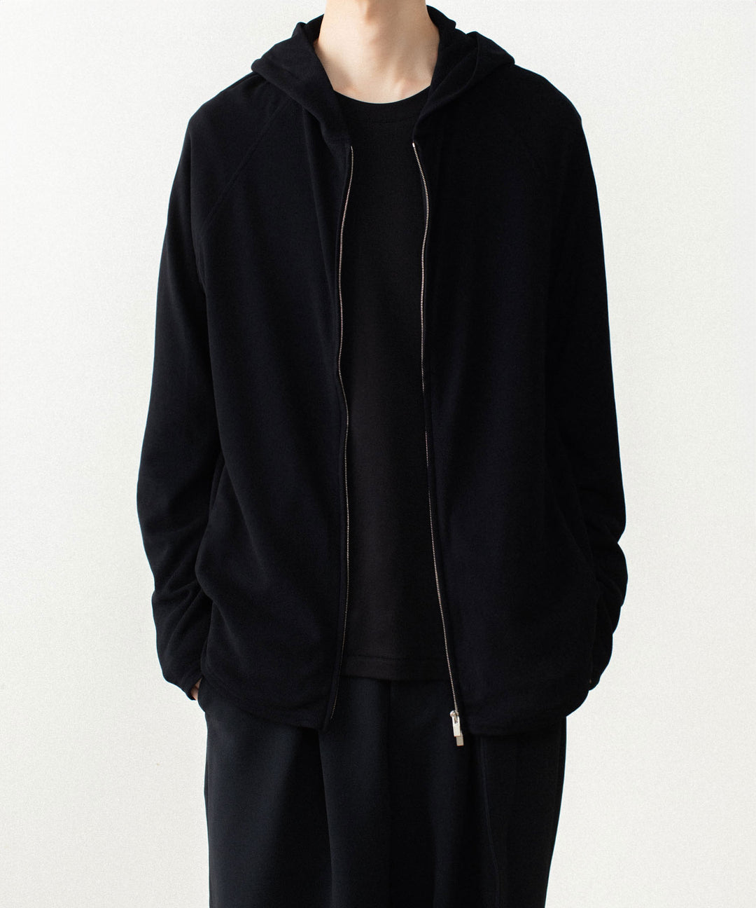 ATTACHMENT アタッチメントのVI/PE SMOOTH ZIP-UP LIGHT HOODIE - BLACKの公式通販サイトsession福岡セレクトショップ