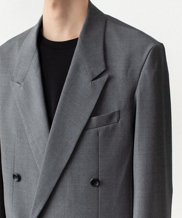 ATTACHMENT アタッチメントの2/80 PE/WO STRETCH TRO DOUBLE-BREASTED JACKET - X.GRAYの公式通販サイトsession福岡セレクトショップ