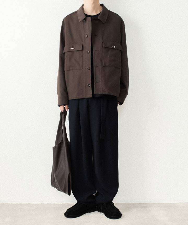 ATTACHMENT アタッチメントのCO/TEN POWDERY DOUBLE CROTH PATCH POCKET SHORT JACKET - D.BROWNの公式通販サイトsession福岡セレクトショップ
