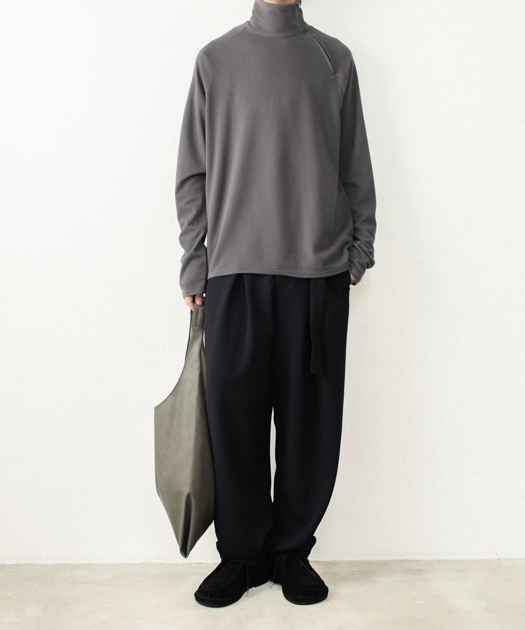 ATTACHMENT アタッチメントのVI/PE SMOOTH ZIP-UP HIGHNECK L/S TEE - D.GRAYの公式通販サイトsession福岡セレクトショップ
