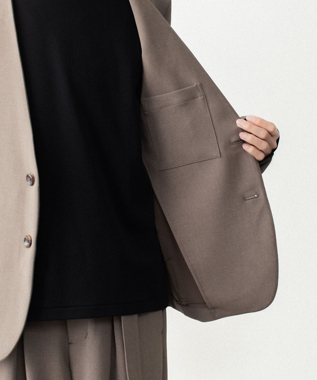 ATTACHMENT アタッチメントのPE STRETCH DOUBLE CLOTH COLLARLESS JACKET - D.BROWNの公式通販サイトsession福岡セレクトショップ