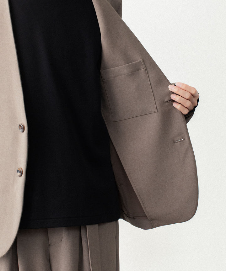 ATTACHMENT アタッチメントのPE STRETCH DOUBLE CLOTH COLLARLESS JACKET - D.BROWNの公式通販サイトsession福岡セレクトショップ