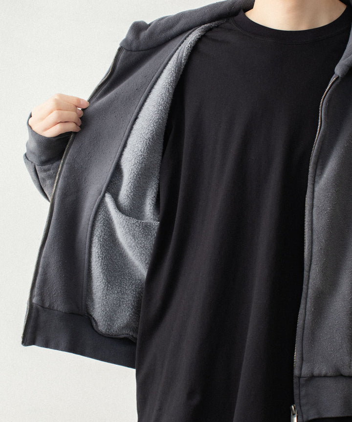 VEIN ヴェインのBRUSHED TERRY ZIP-UP HOODIE - KHAKI GRAYの公式通販サイトsession福岡セレクトショップ