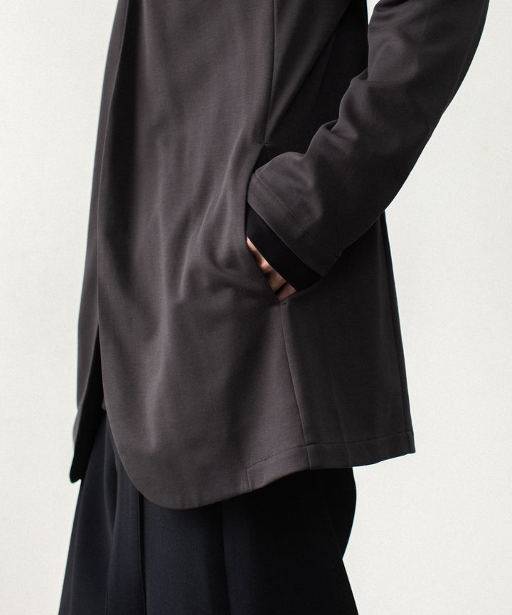 ATTACHMENT アタッチメントのCOTTON DOUBLE FACE COLLARLESS CARDIGAN - D.GRAYの公式通販サイトsession福岡セレクトショップ