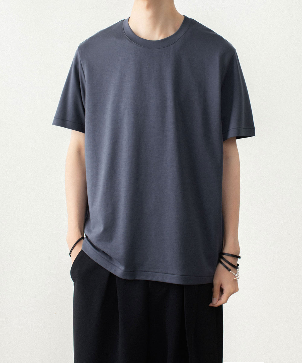ATTACHMENT アタッチメントのCOTTON DOUBLE FACE SLIM FIT S/S TEE - NAVYの公式通販サイトsession福岡セレクトショップ